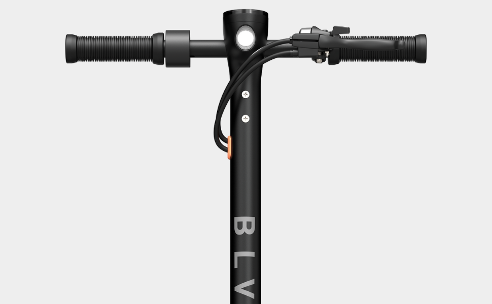 blvd elite electric scooter handlebar front grey