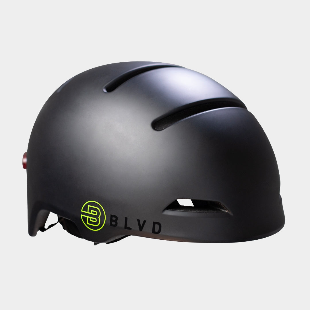 blvd bluetooth smart helmet side view